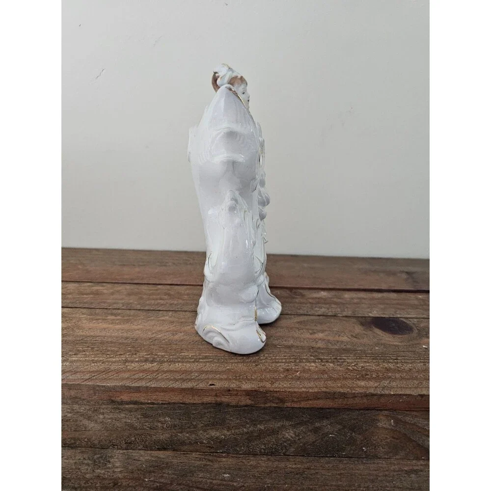 Pair of Porcelain Lady Cornucopia Vases or Figurines Paul's Gifts Planters